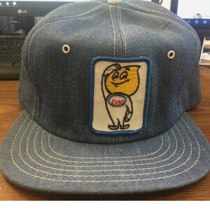 Vintage Esso Drop Man Denim Snapback Trucker Baseball Cap Petroliana